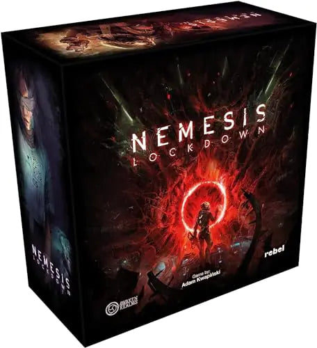 Nemesis Lockdown Board Game - Sci-Fi Horror Game Tabletop Miniatures Strategy Game Cooperative Adventure Game for Kids & Adults Ages 14+ 1-5 Players 90-180 Min Playtime Made by Rebel Studio
