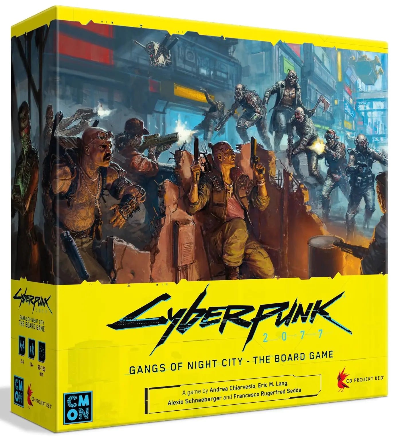 CMON Cyberpunk 2077: Gangs of Night City Board Game - Conquer Night City in This Immersive Sci-Fi Strategy Game! Adventure Game Ages 14+ 1-4 Players 90-120 Min Playtime Made