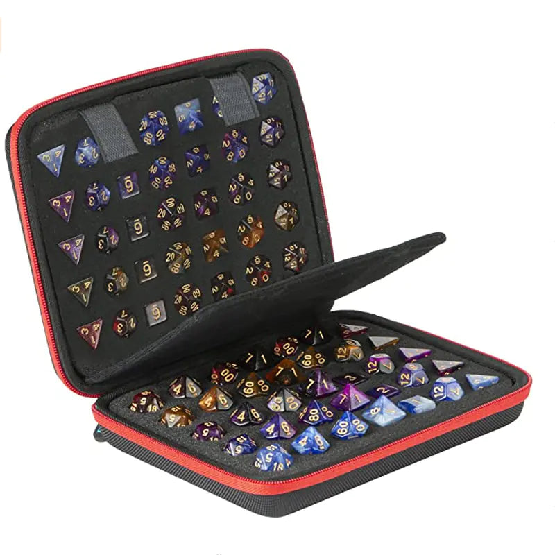 Portable EVA Dice Bag with Dividers for RPG Games