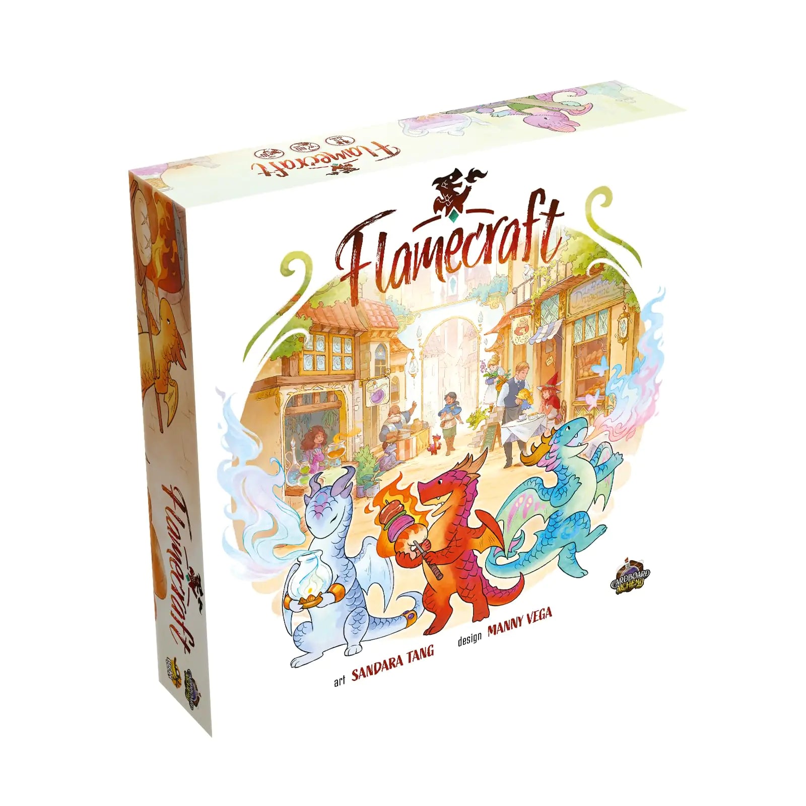 Flamecraft Board Game - Ignite The Ultimate Fantasy Adventure ! Strategy Game Fun Family Game for Kids and Adults Ages 10+ 1-5 Players 60 Minute Playtime Made by Lucky Duck Games
